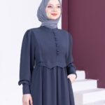 فستان كريب صيفي بتصميم جديد2025